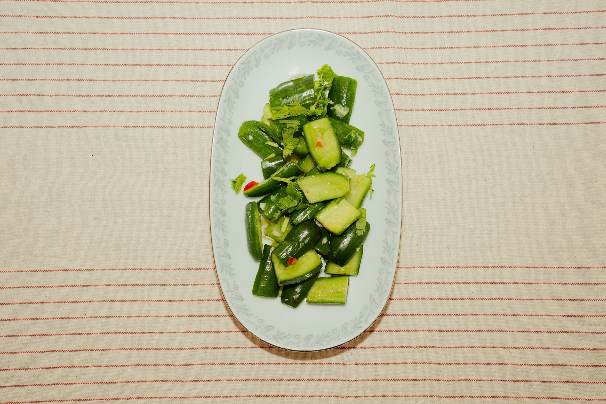 Smashed Cucumber Salad with Chili & Sesame