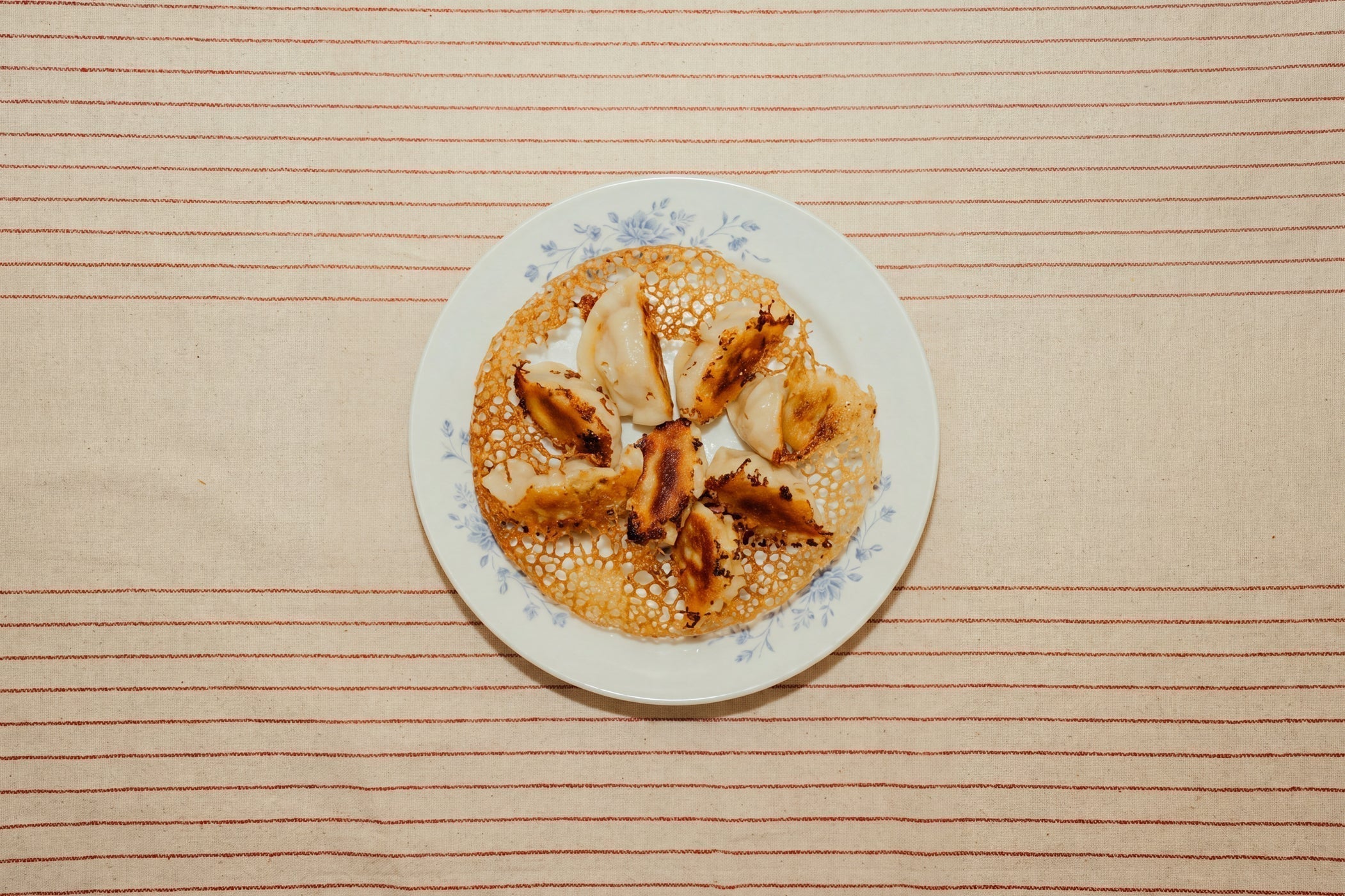 Crispy Skirt Dumplings with Black Vinegar Dip