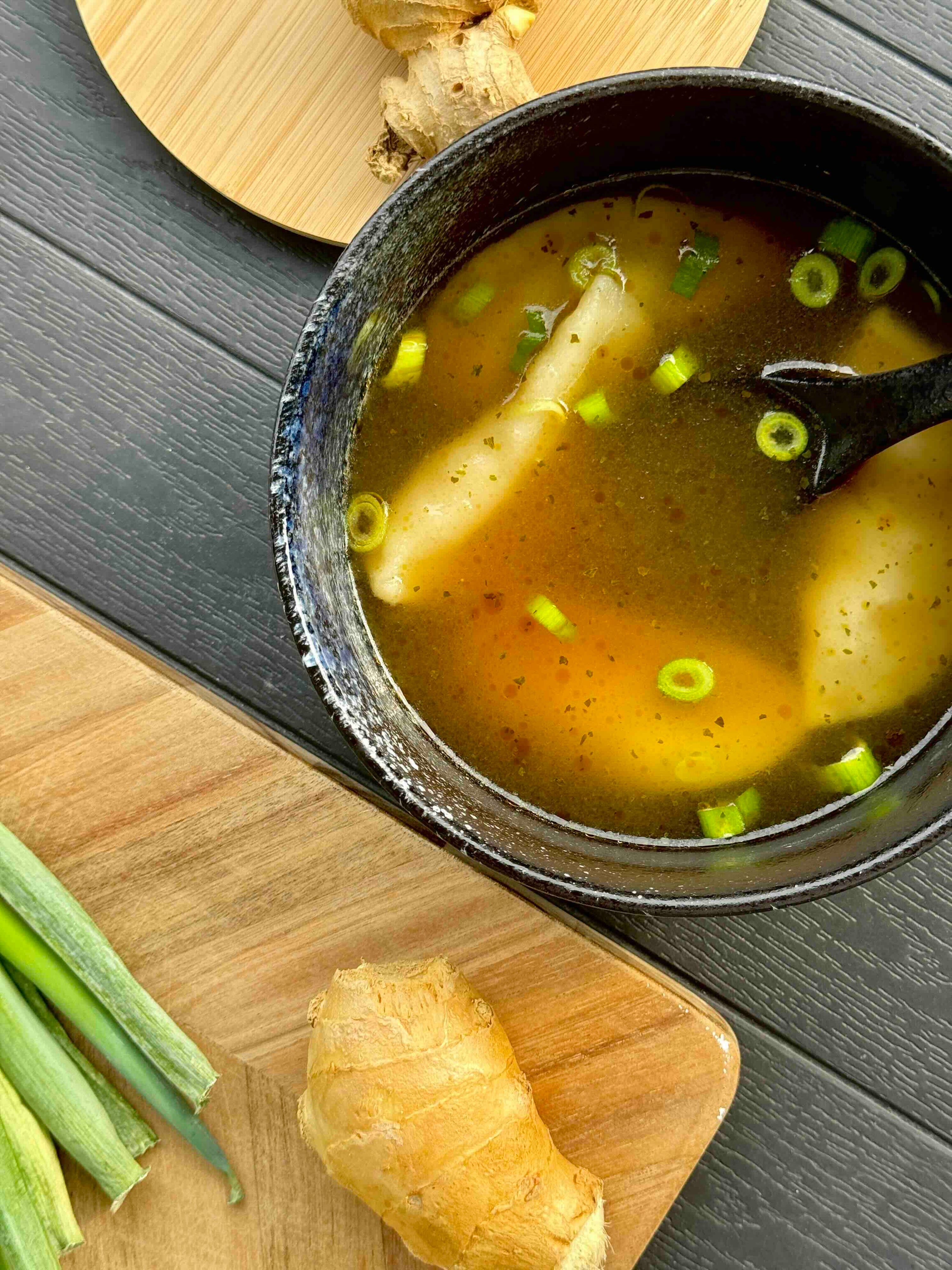 Quick dumpling soup