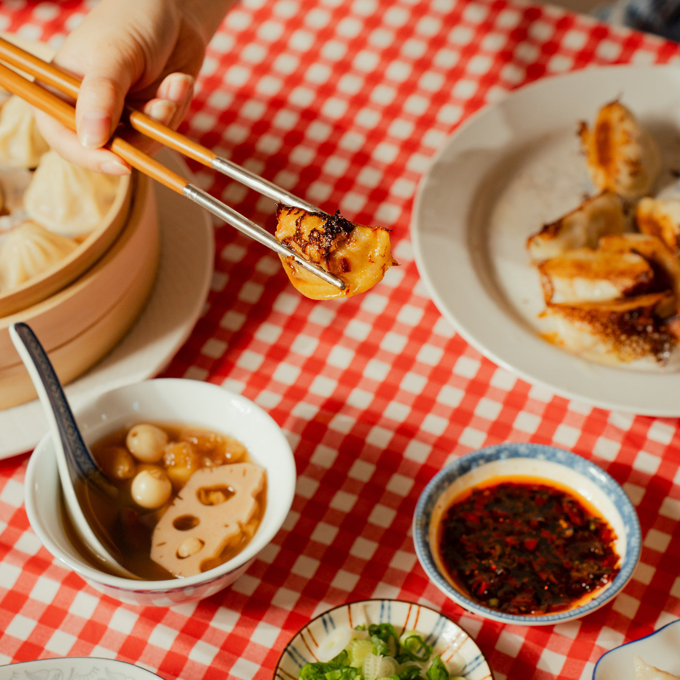 Roasted Mushroom & Cabbage Dumplings